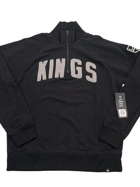 Brand ‘47 Los Angeles Kings Size L Black Quarter-Zip Pullover (Retail $85)